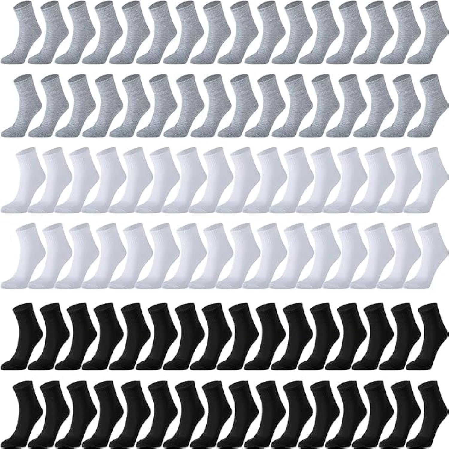 Sophproton 240 Pairs Mens Socks Bulk Pack Quarter Ankle Athletic Moisture Wicking Sports Casual Socks for Men Women Unisex