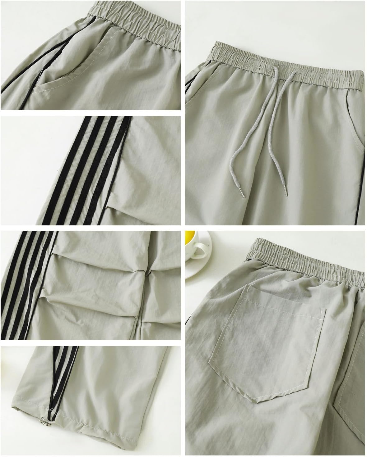Y2K Baggy Athletic Pants Women Wide Leg Streetwear Hip Hop Drawstring