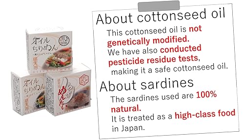 Miniatura 2 de Sardinas de aceite japonés sin gluten de 2.8 onzas "solo espolvorea" utiliza sardinas naturales ricas en calcio, proteínas y vitamina D. fabricadas