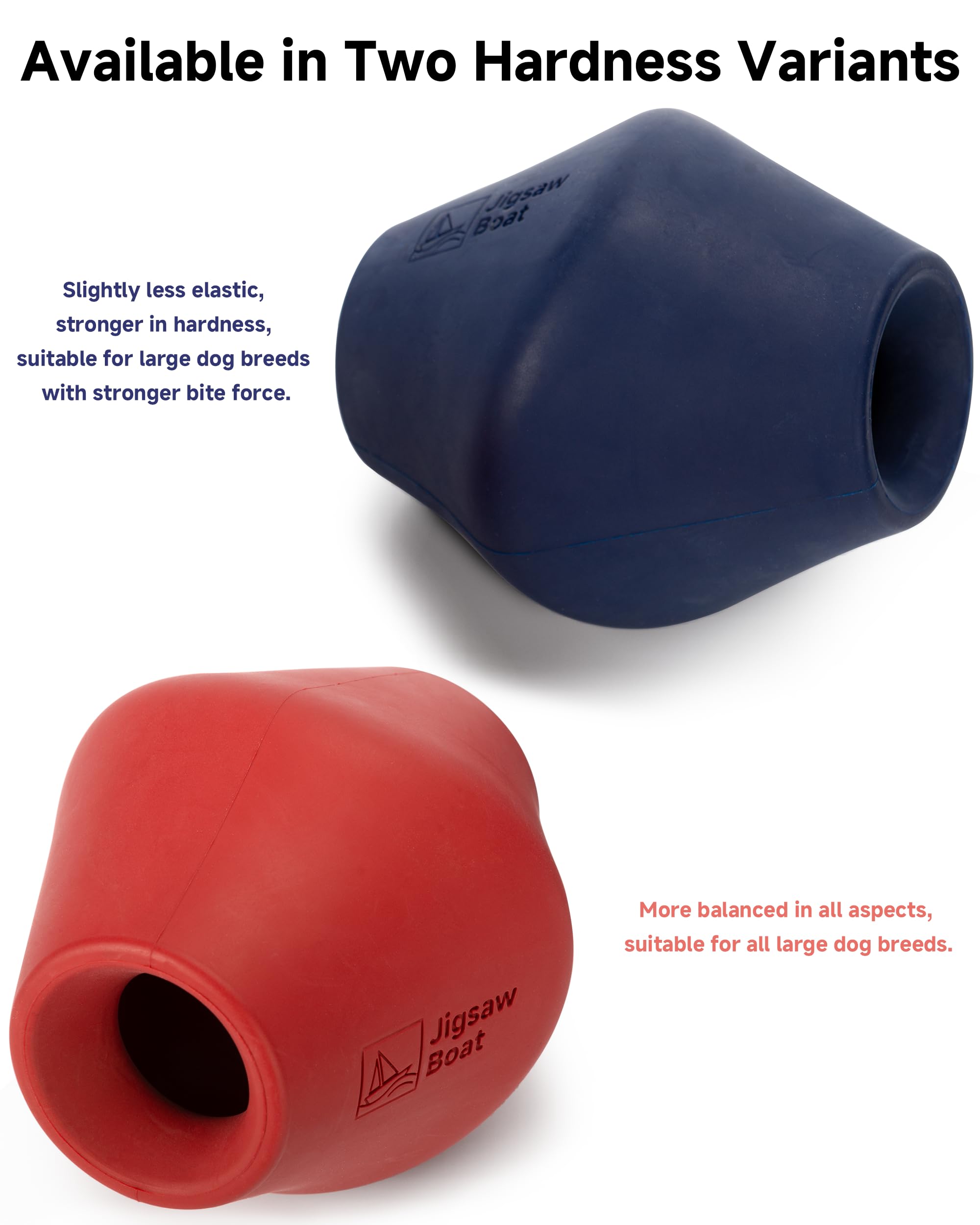 Jigsaw Boat Stuffable Dog Toy, Irregular Shape, Natural Rubber Material, Red, Large for Dogs