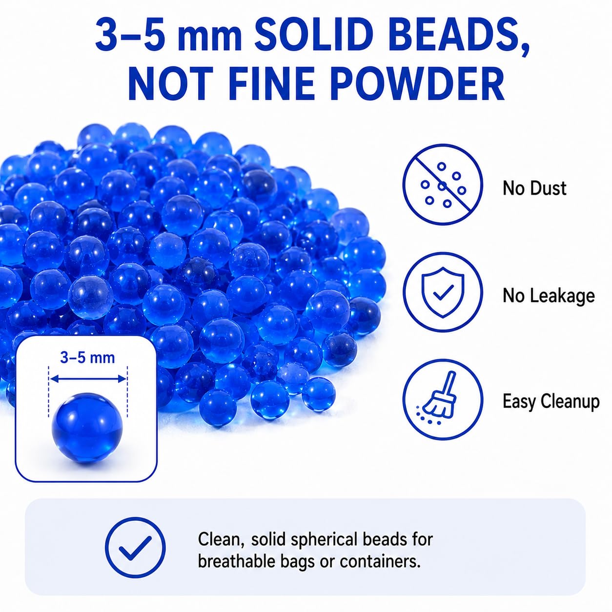 Reusable Silica Gel Desiccant Blue Indicating Silica Gel Beads, Silica Gel Packets 2.2 LBS, 3-5 mm Desiccant Beads for 3D Filament, Electronic Devices, Camera, Jewelry, Gun Safe | Industry Standard, Rechargeable, For 3D Filament, Electronic Devices, Camera, Jewelry, Gun Safe, 10PCS Organza Bag