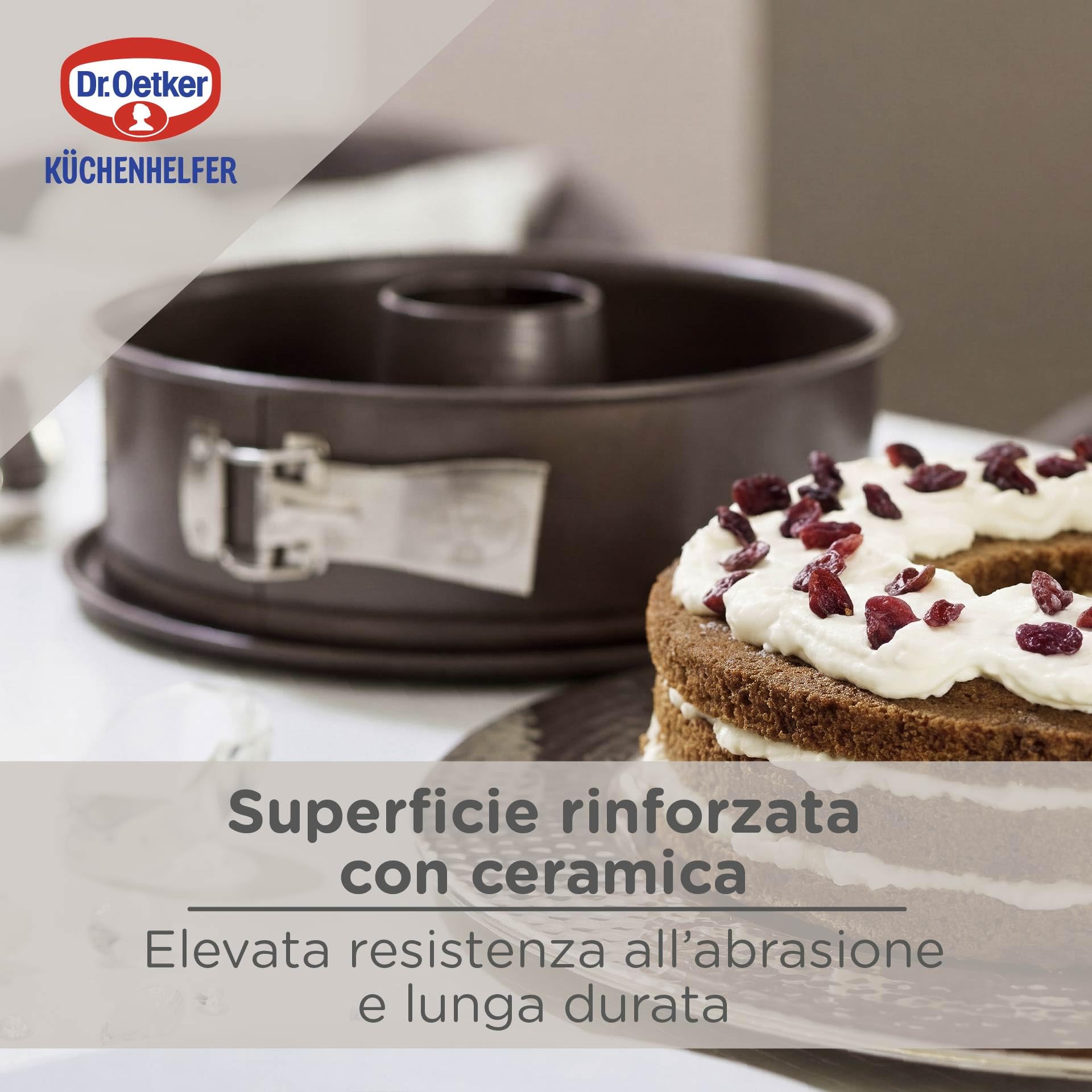 Dr. Oetker Spring Form, Acciaio, Marrone, 28 cm