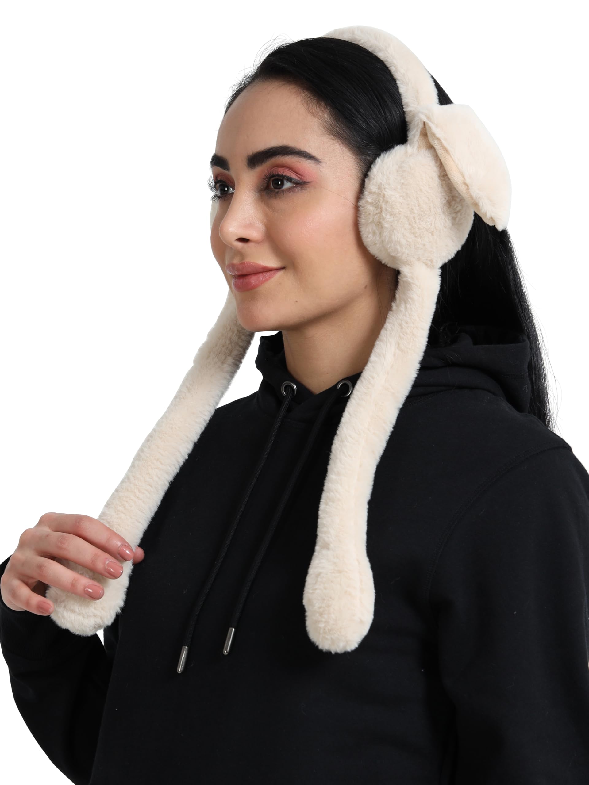 Winter Ear Muffs with Moving Flaps | Fits for 7 years to Adults | Soft & Fluffy | Plush, Cozy Ear Warmers for Cold Weather