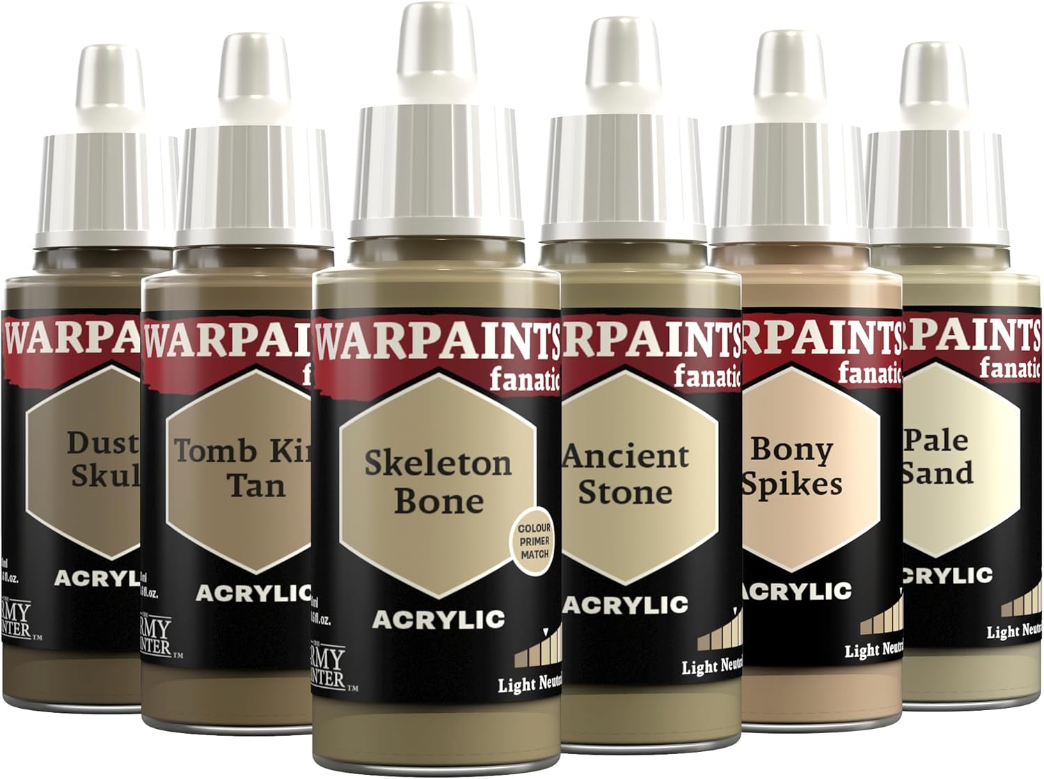 The Army Painter, Warpaints Fanatic Flexible Triad: Light Neutrals, 6 x 18 ml acrylic paints - Miniature quality hobby paint for DnD & Warhammer Miniatures