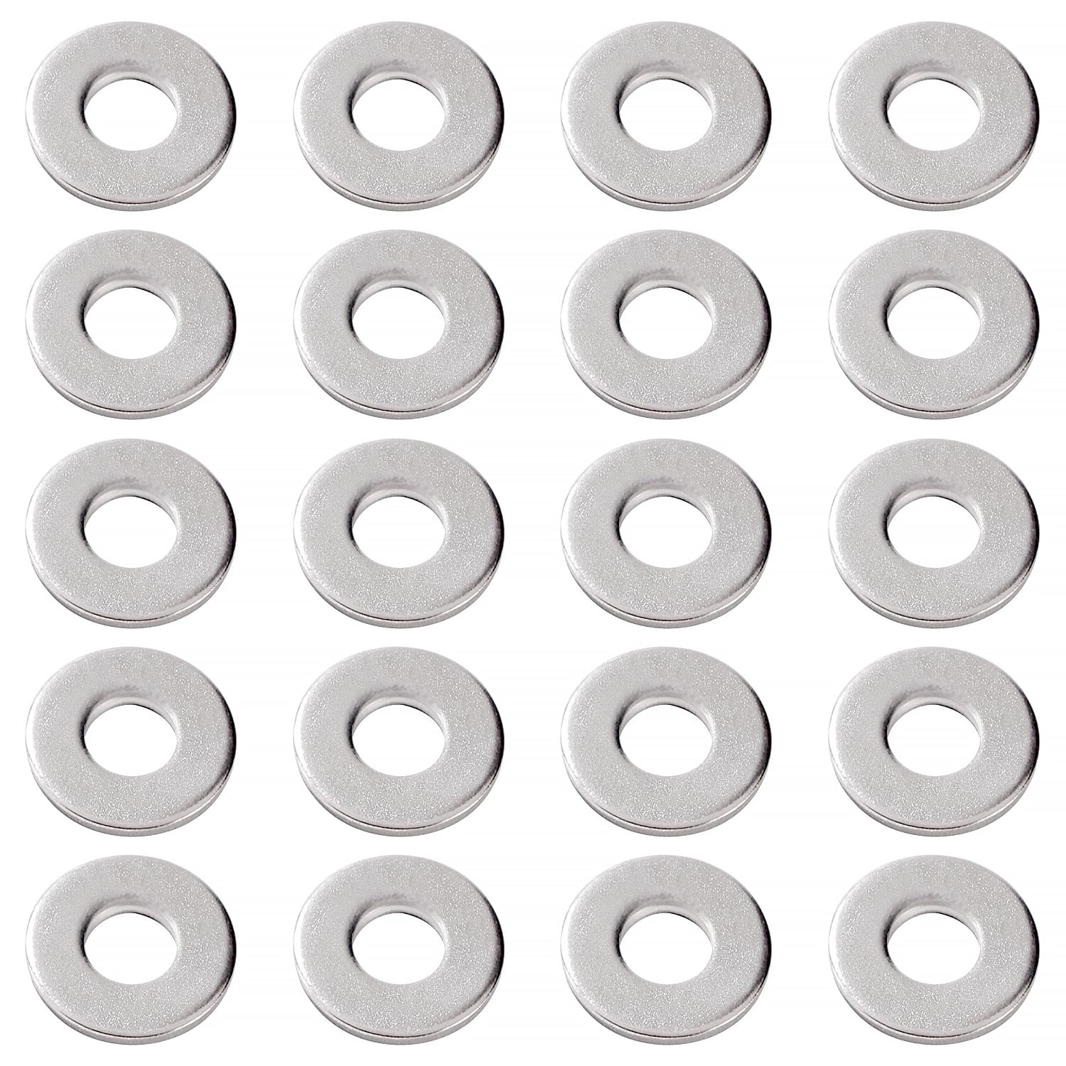 YIXISI 20 PCS M8x20x1.5 mm Flat Repair Washer, 304 Stainless Steel Flat Washer, Penny Washers for Screws & Bolts