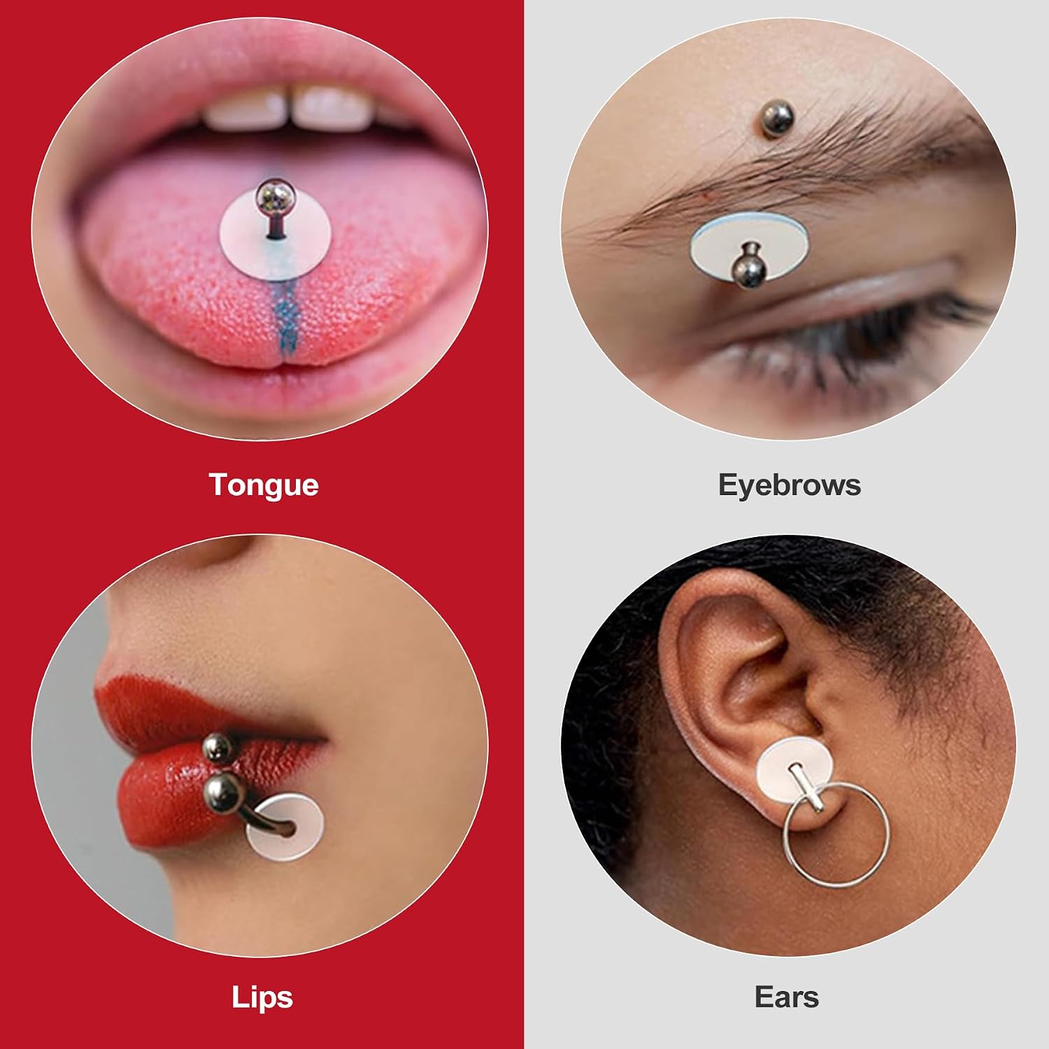 200 Pack 4 Sizes Clear Silicone Earring Backs, Stoppers and Spacers for Irritation Pressure Support