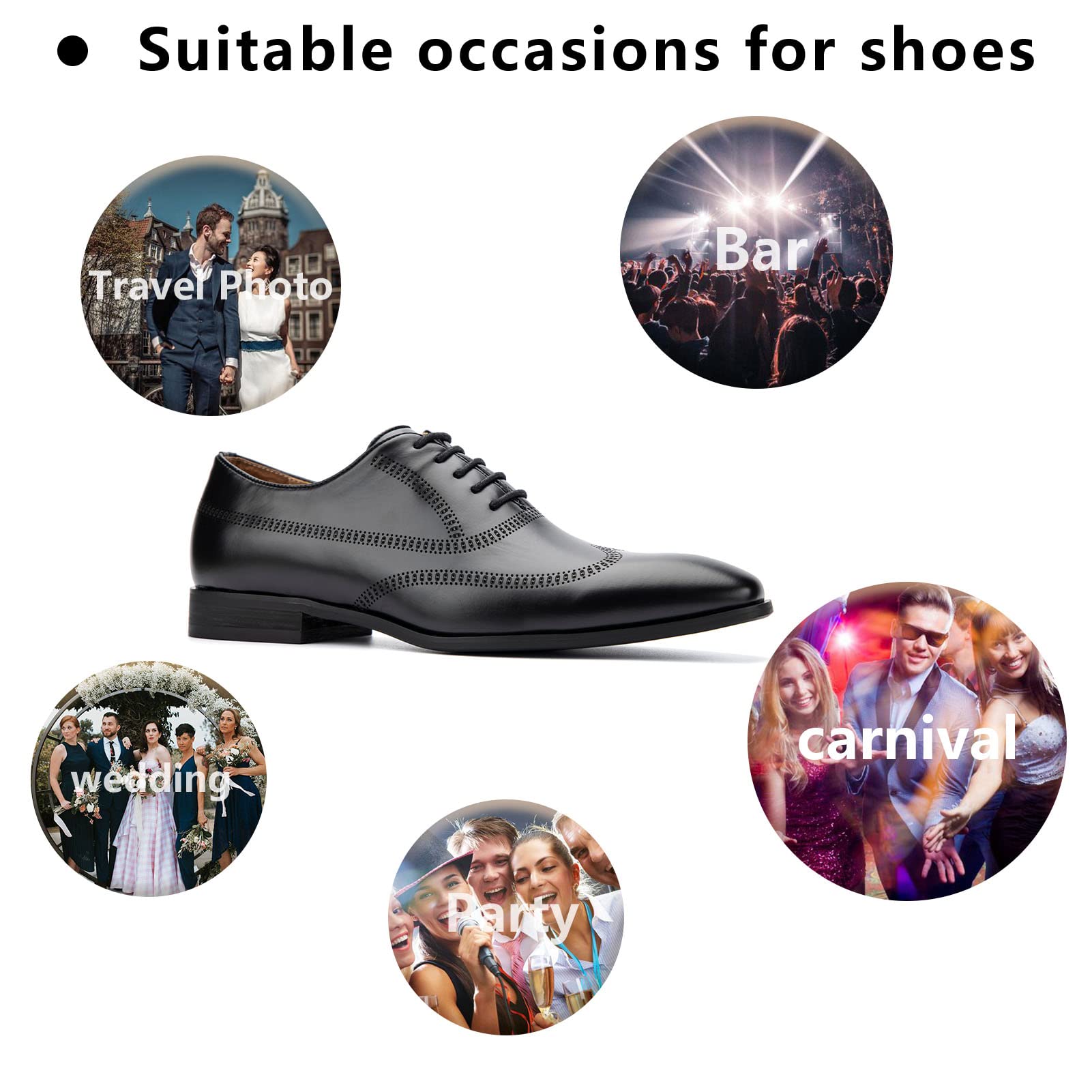 MEIJIANA Oxfords Homme Chaussure Homme Ville Chaussures à Lacets pour Hommes Chaussure Mariage Homme