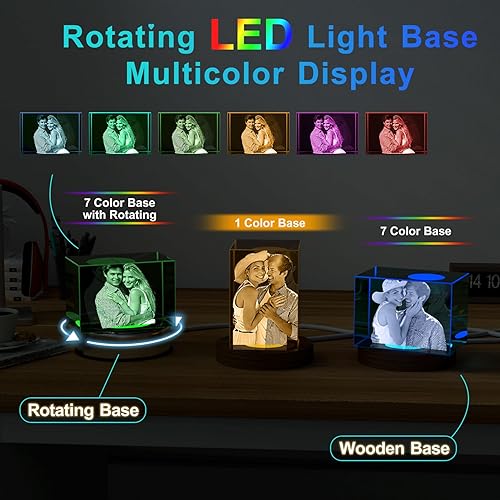 Miniatura 3 de BCSTYPE Foto de cristal 3D, idea de regalo personalizada para el Día de la Madre, regalos de fotos personalizados para ella, mujeres, abuela, cubo