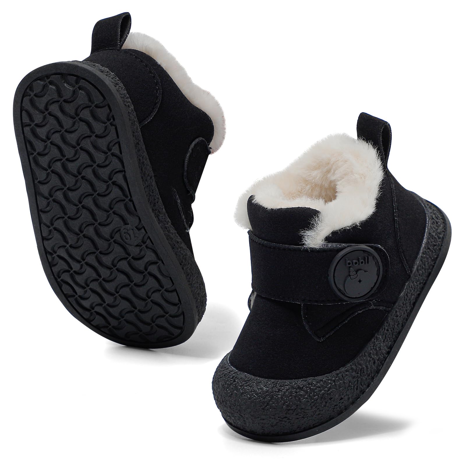 MASOCIO Bottes Bébé Garçon Fille Hiver Bottines Enfant Fourrés Chauds Antiderapant Taille 18-24 EU