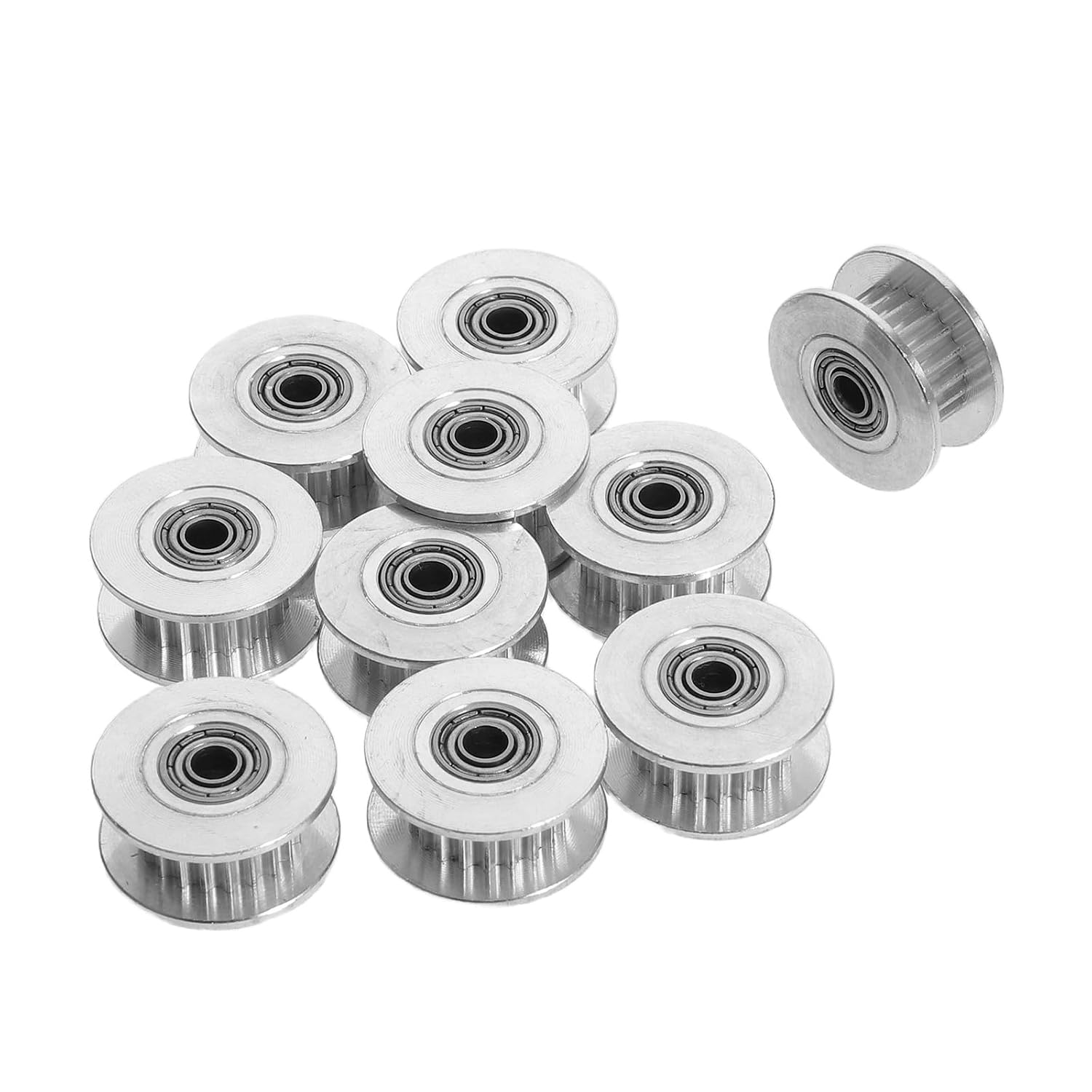 MAGICLULU 10pcs 20 Teeth Aluminum Timing Belt Pulleys 3mm Bore Synchronous Wheels for 6mm Width Belt 3D Printer CNC Robotics Mechanical Transmission