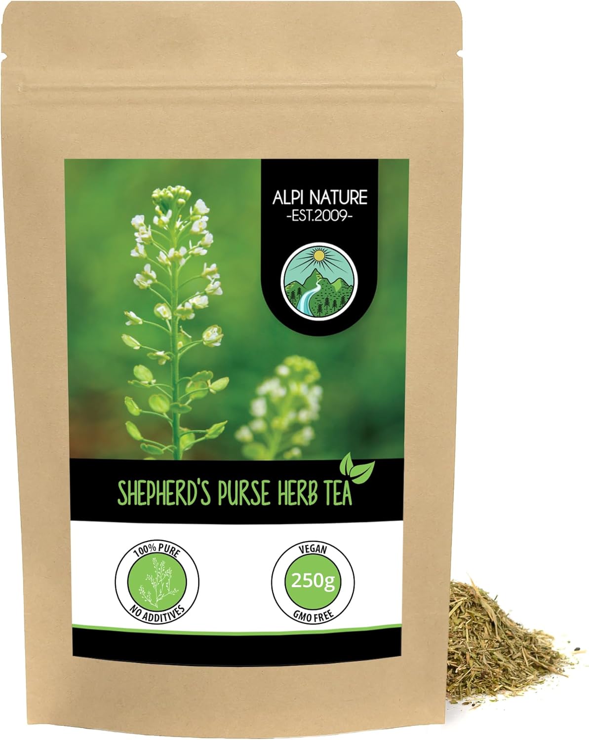 Shepherd's Purse Tea (250g, 8.8 oz), Shepherd's Purse herb, Cut, Gently