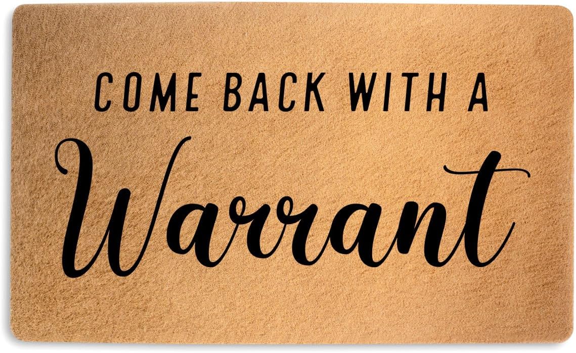 Go Away Doormat, Funny Door Mat Outdoor, Faux Coco Coir Doormat with Non-Slip PVC Backing, Unwelcome Mat for Outdoor Indoor Entryway Porch Home, Funny Gifts for Introvert Home Decor Lovers