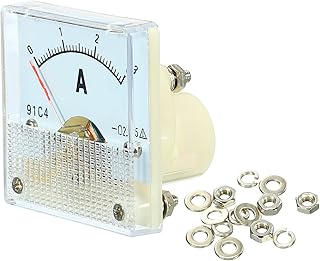 YOKIVE Analog Panel Ammeter, 91C4 Ampere Meter Current Tester, Great for Office, Art, Home, Daily Use (DC 0-3A)