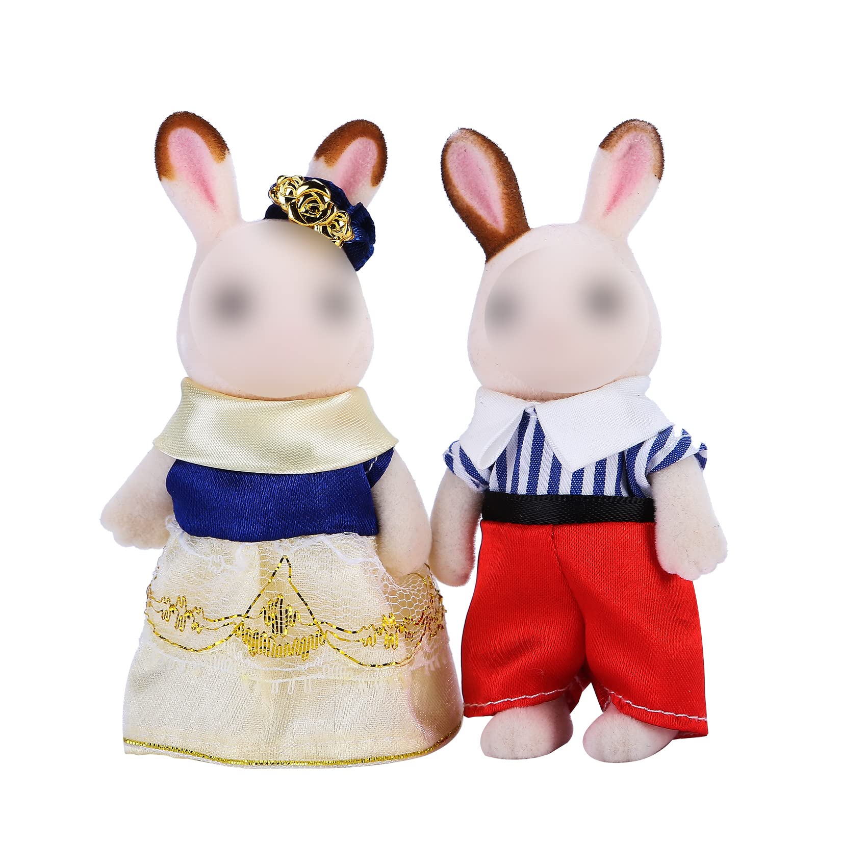 E-TINGE-TING Elegant Couple Suit and Dress Set for 3-Inch Figure