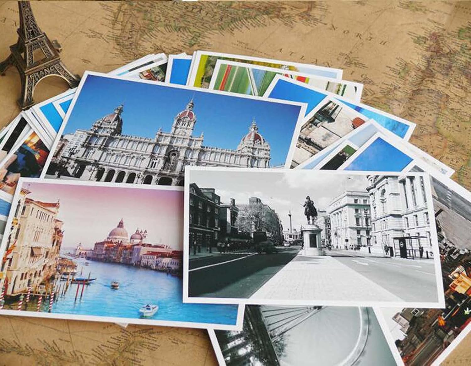 30 PCS Beautiful World Travel Scenery Postcards Artistic Retro Cards, Multi-colored, Medium - Image 3
