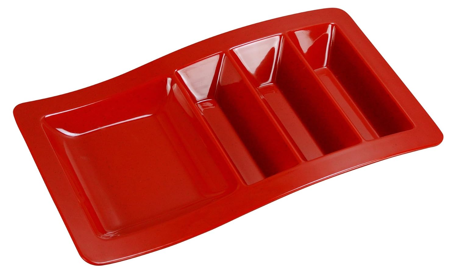 Yanco ME-1765 Mexico Stackable Taco Plate, 14.75" Length, 8.75" Width, Melamine, Red (Pack of 12)
