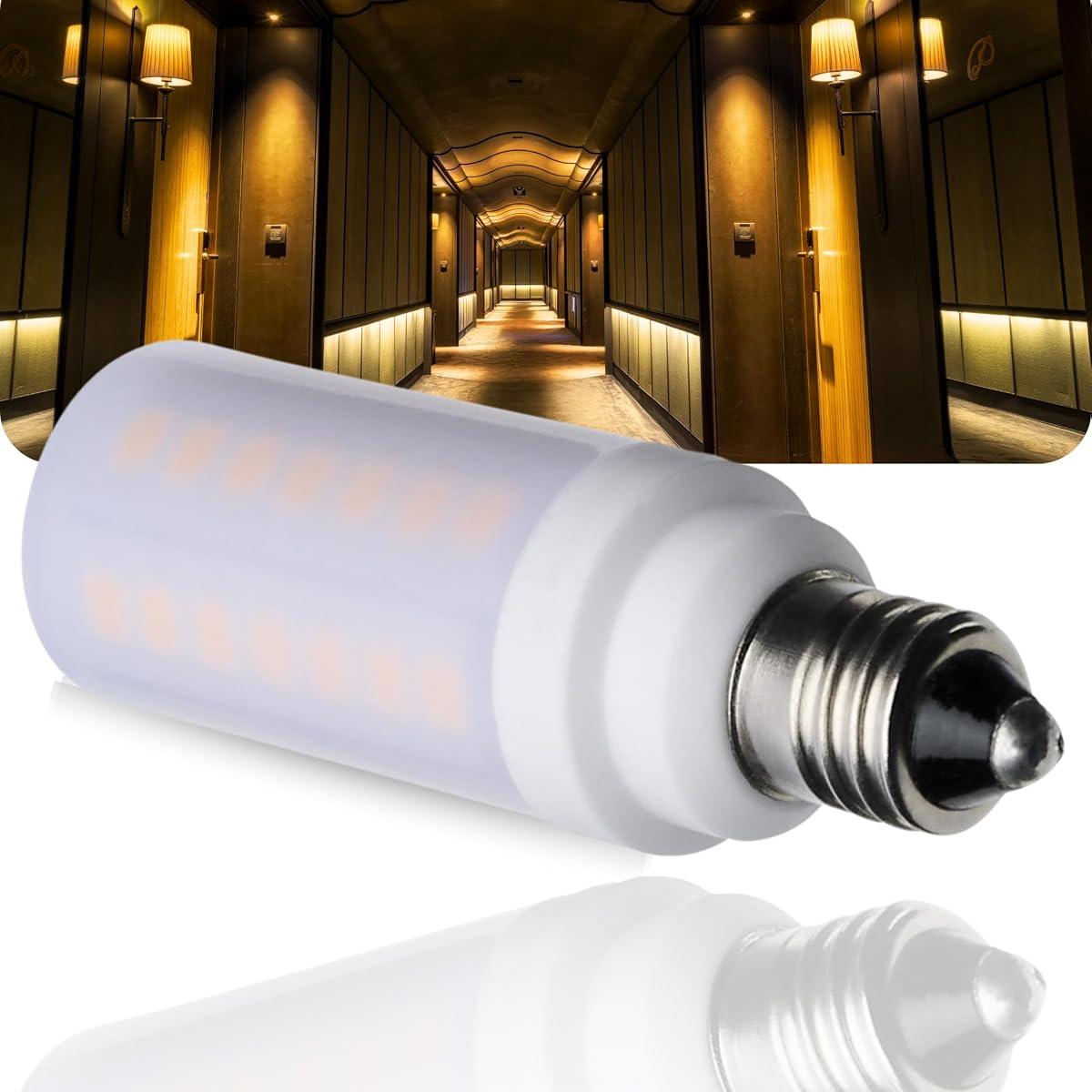 Satco 5W T6 LED Mini Candelabra Bulb, Frost Finish, 3000K Soft White, 120 Volt,