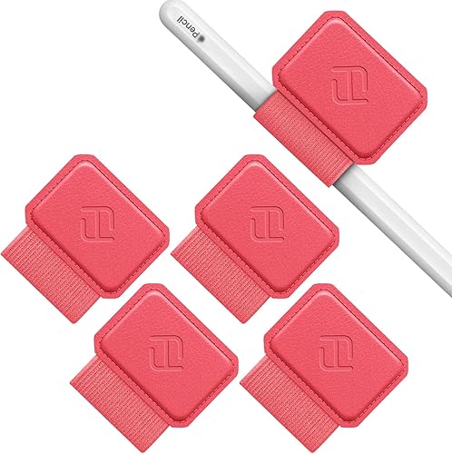 Fintie Paquete de 4 soportes para lápiz para Apple Pencil Pro, Apple Pencil (USB-C  12 generación) y lápices capacitivos, funda elástica de piel