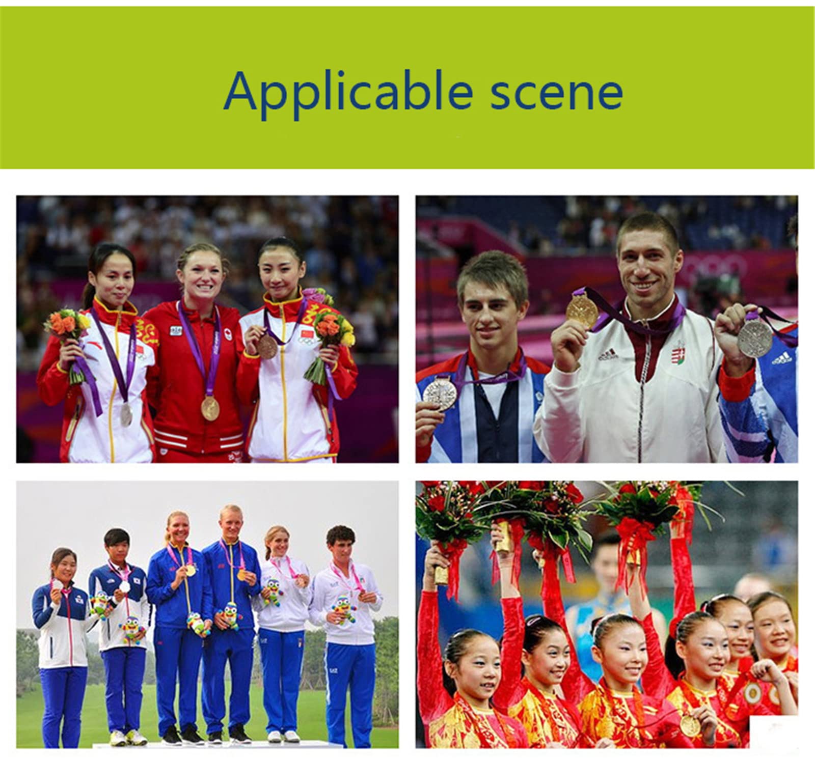 WANGCL Medallas de bronce plata oro 3 piezas Olímpicas para niños deporte competencia