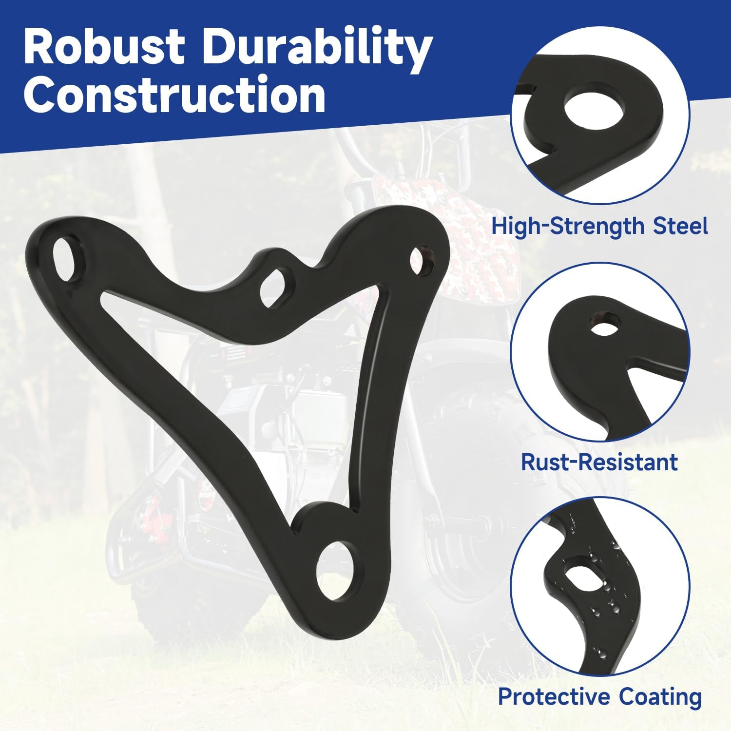 Mini Bike Hydraulic Brake Bracket Kit Compatible with Monster Mega Moto 80cc 105cc GMB100 Coleman RB100, Rear Brake Caliper Mount Adapter Replacement for MMB80 MMB105 RT100 Minibike Parts