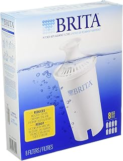 BRITA Standard Replacement Filters for Pitchers and Dispensers - BPA Free - 8 Count (White)