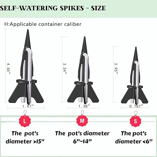 Miniatura 2 de GreenShip Paquete de 4 estacas patentadas de riego automático  Sistema de riego de plantas de interior para plantas de interior, se adapta a macetas