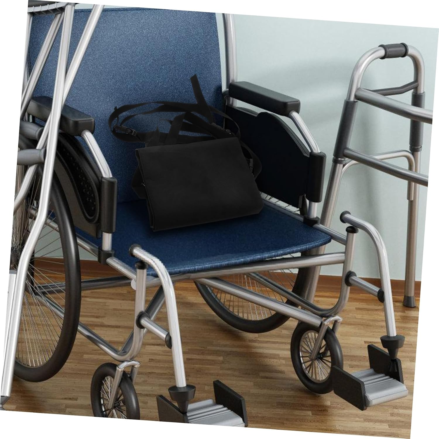 COLLBATH Portable Oxygen Cylinder Holder for Wheelchairs Lightweight Storage Bag with Spacious Design Easy Attachment for Nursing Home Use Fits Standard Oxygen Tanks Black