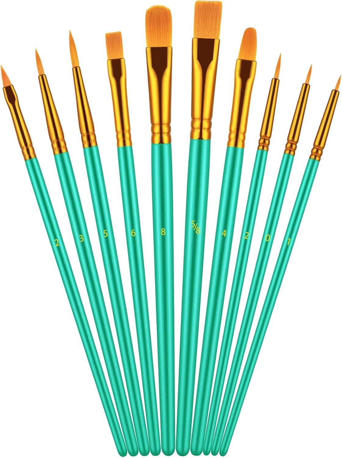Paint Brush Set, 10 Pcs Paint Brushes for Acrylic Painting