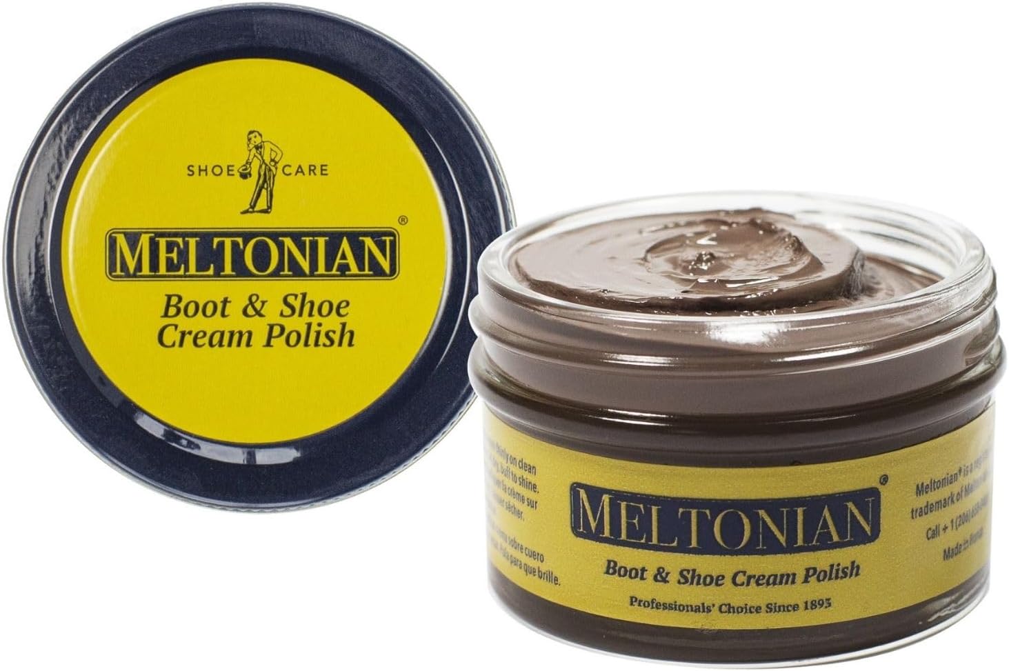 Meltonian Cream Shoe Polish, Boot Polish, Leather Shoe Polish Oil Based with Beeswax, Restores and Protects, Over 60 Colors