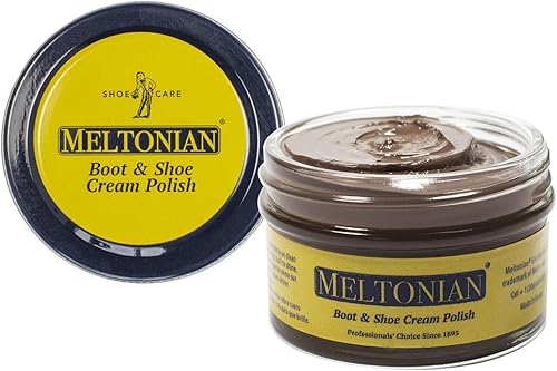Miniatura 138 de Meltonian - Crema para bolear/acondicionar zapatos, botas, bolsos, muebles de cuero, color plata; frasco de 1.7 oz rojo (Red Mahogany)