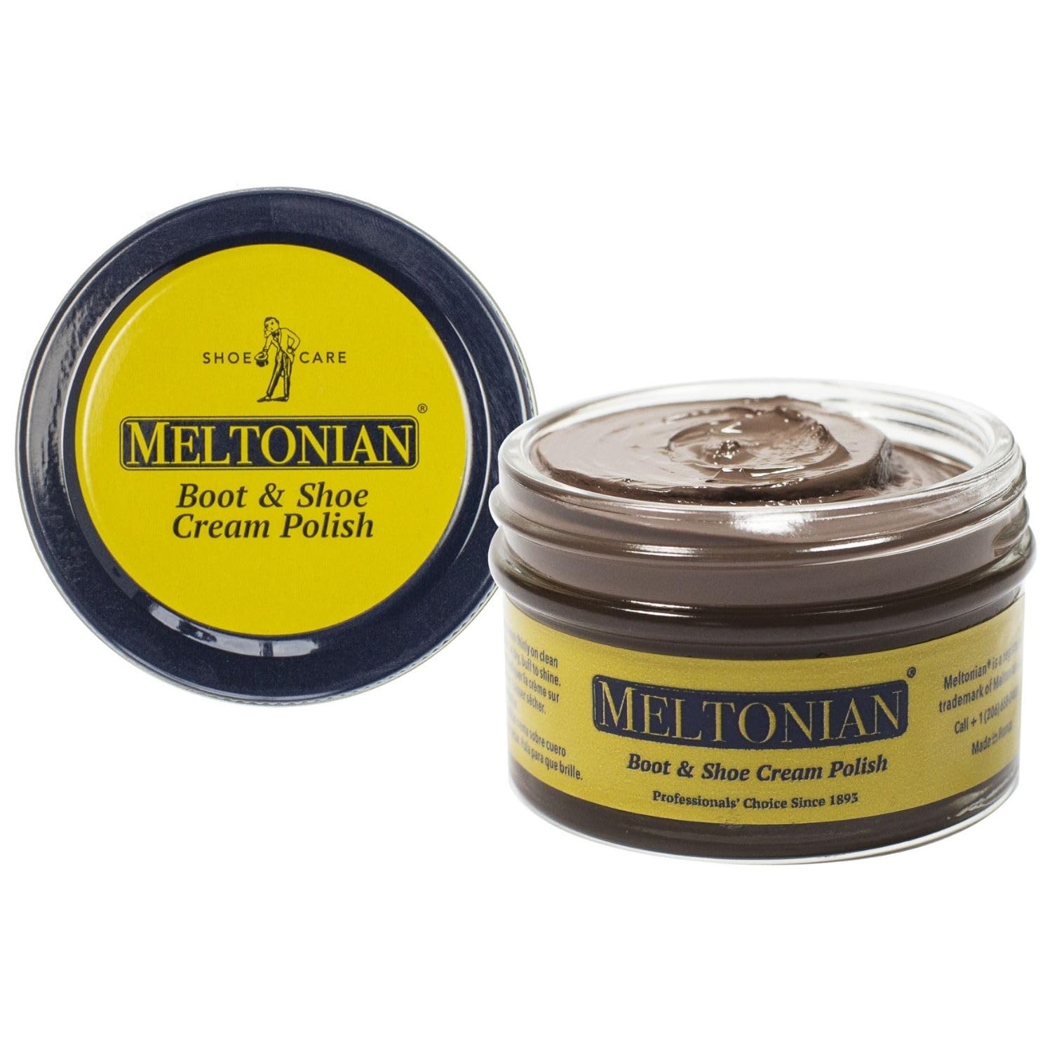 Meltonian Cream Shoe Polish, Boot Polish, Leather Shoe Polish Oil Based with Beeswax, Restores and Protects, Over 60 Colors