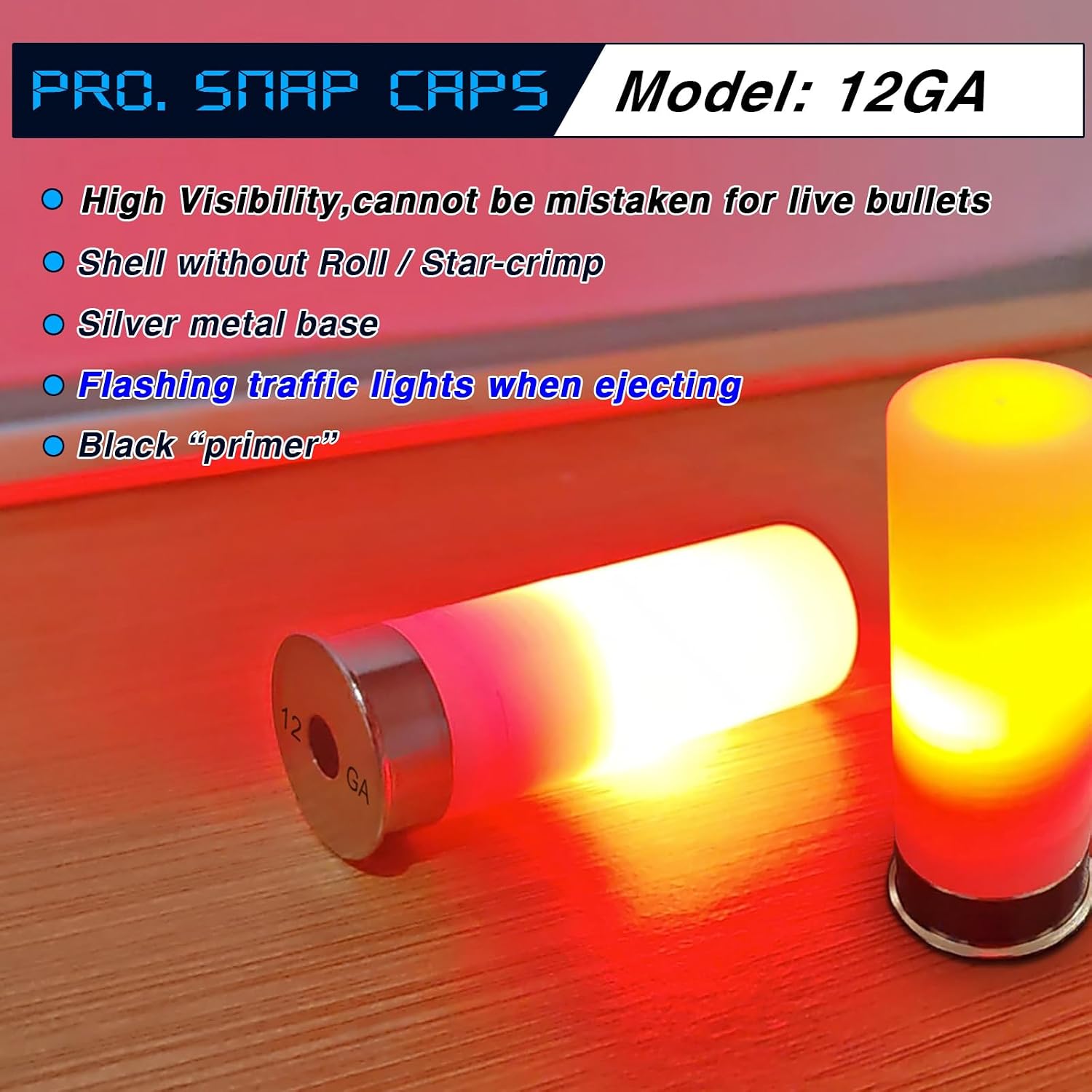 Snap Caps Training Dummy Rounds, Reusable Dry Fire Training Round Close to Real Weight Practice Safe Loading Firing