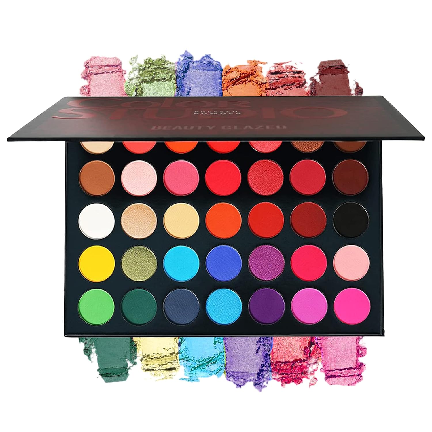 Ucanbe 18-Colour Eyeshadow Palette Matte Shimmer Glitter Eyeshadow Highly Pigmented Eye Shadow Make-Up Cosmetic