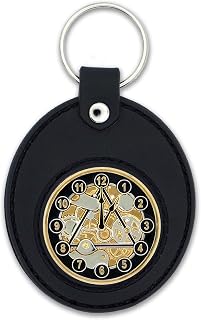 The Token Shop Clockwork 12 Steps One Day at a Time AA Coin Sobriety Chip with Black AA Coin Holder Keychain Affirmation Gift Set