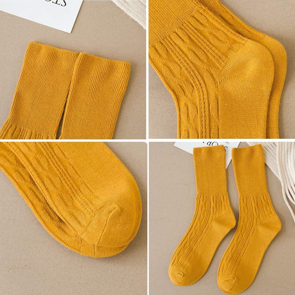 10 Pairs Womens Socks Cotton Crew Colorful Boot Socks for Women Ladies Girls - Image 8