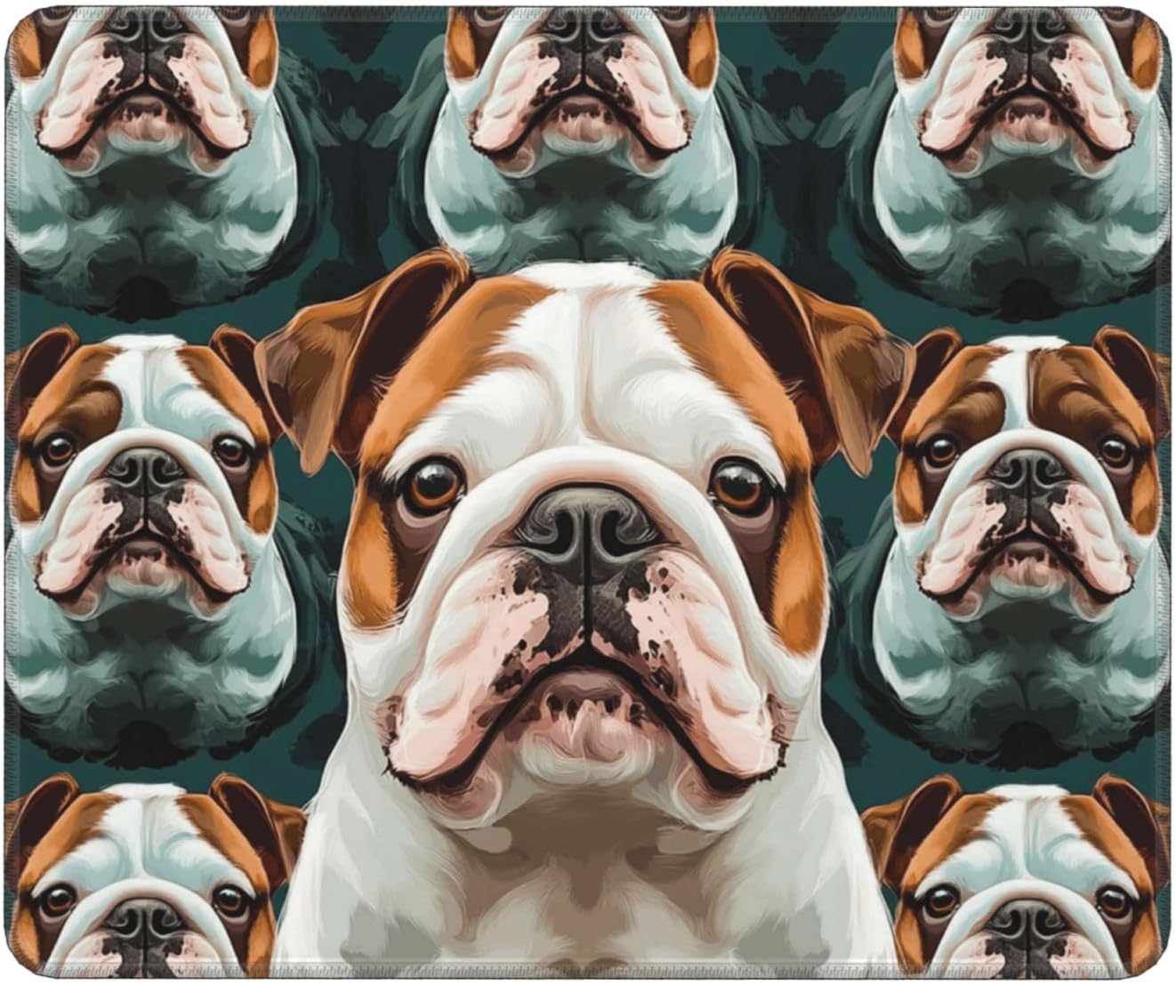 Mousepad Funny English Bulldog Mouses Mat for Wireless Mouses Computer Keyboard Mat with Non-Slip Rubber Gaming Desk Pad Square Desk Mat for Office Laptop