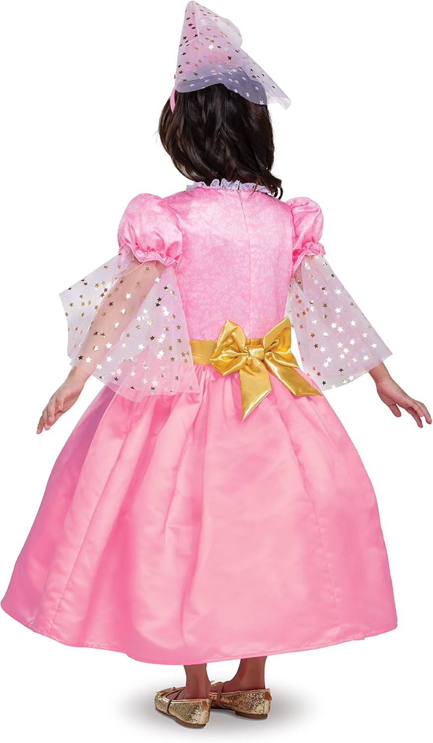 Girl's Pink Princess Child Costume | Sparkling Ball Gown Dress Tutu & Top Hat Accessory for Halloween Parties - Image 2