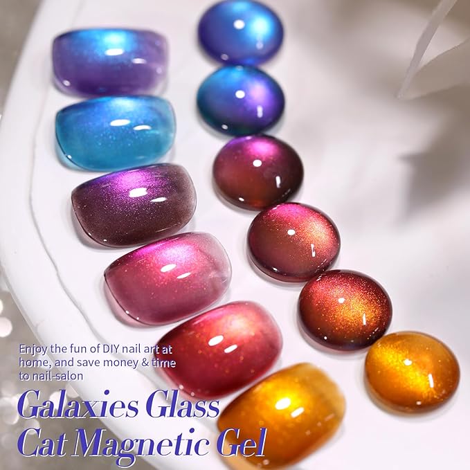 Esmalte de Uñas Gel Magnético Cat Eye Holográfico 6 Colores miniatura 7