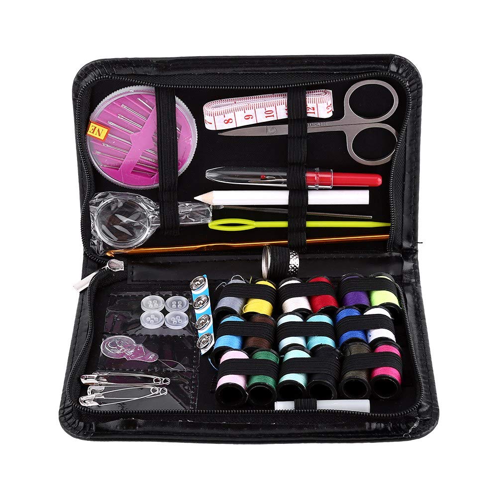 Sewing Kit - IED Premium Sewing Supplies for Home, Travel and Emergencies - Filled with Sewing and Sewing Needles, Scissors, Thimble, Thread, Tape Measure