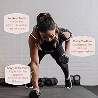 Vista 6 de Cinta de kinesiología atlética precortada, alivio del dolor muscular y soporte articular, algodón elástico de alta calidad, sin látex, resistente