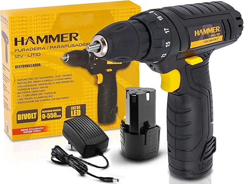 Furadeira/Parafusadeira Hammer PLI-10 - Bivolt