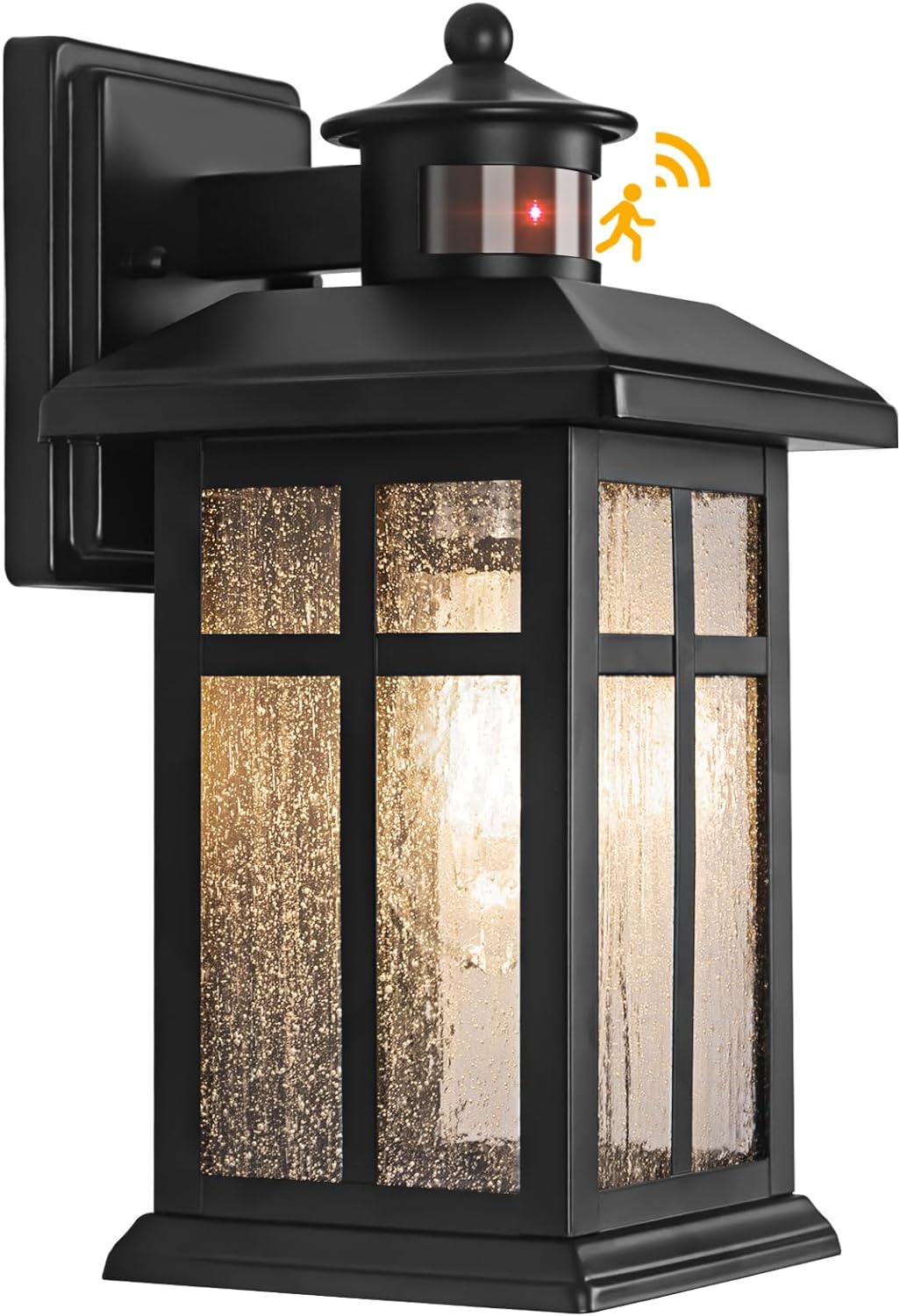 Outdoor Wall Light Motion Sensor – Updated Dusk to Dawn Outdoor Lighting, Exterior Light Fixture, Black Porch Lights & Outdoor Light for House Garage Entryway