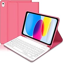 Keyboard Case for iPad 10th Generation 10.9 Inch 2022/11th Generation 11 Inch 2025, Magnetic Bluetooth Keyboard Case with Pencil Door, AZERTY Keyboard Design for iPad