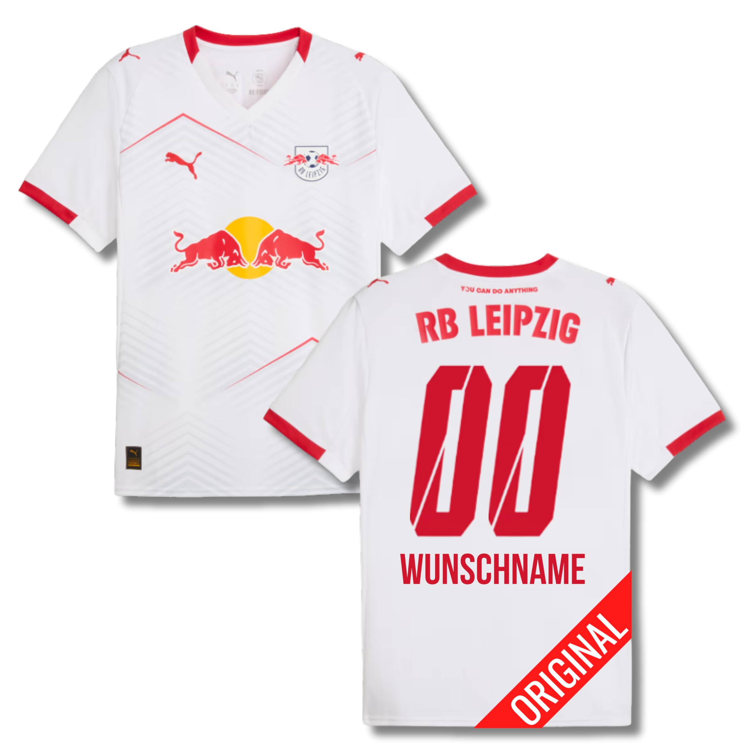 PUMA Original RB Leipzig Trikot Herren [Home 25/26] Offizielles RB Leipzig Trikot [Spieler oder Personalisiert] Fussball Sportbekleidung Sport Tshirts Herren Fußball Shirt Männer