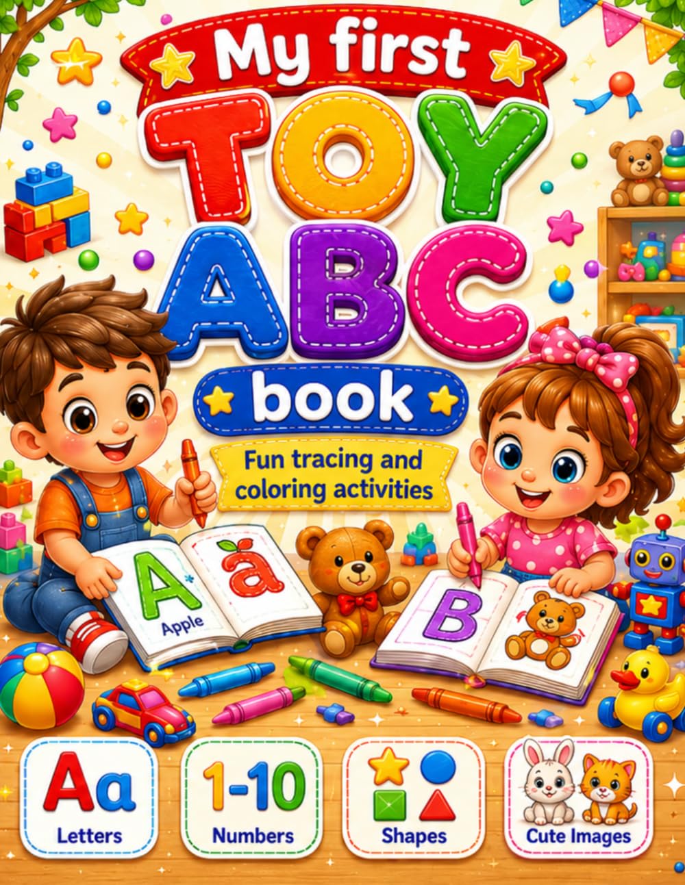 My First Toy ABC: Fun Tracing and Coloring Activity