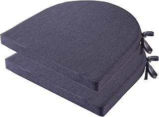 Chair Pads for Wood Dinging Chairs Set of 2 with Ties Non Slip Washable Seat Cushion with Zipper Chair Cushions for Kitche...