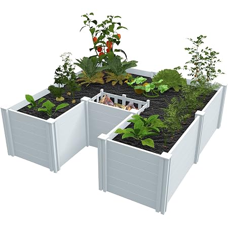 Amazon.com: Vita VT17101 4x4 Composting Raised Garden Bed : Patio, Lawn ...