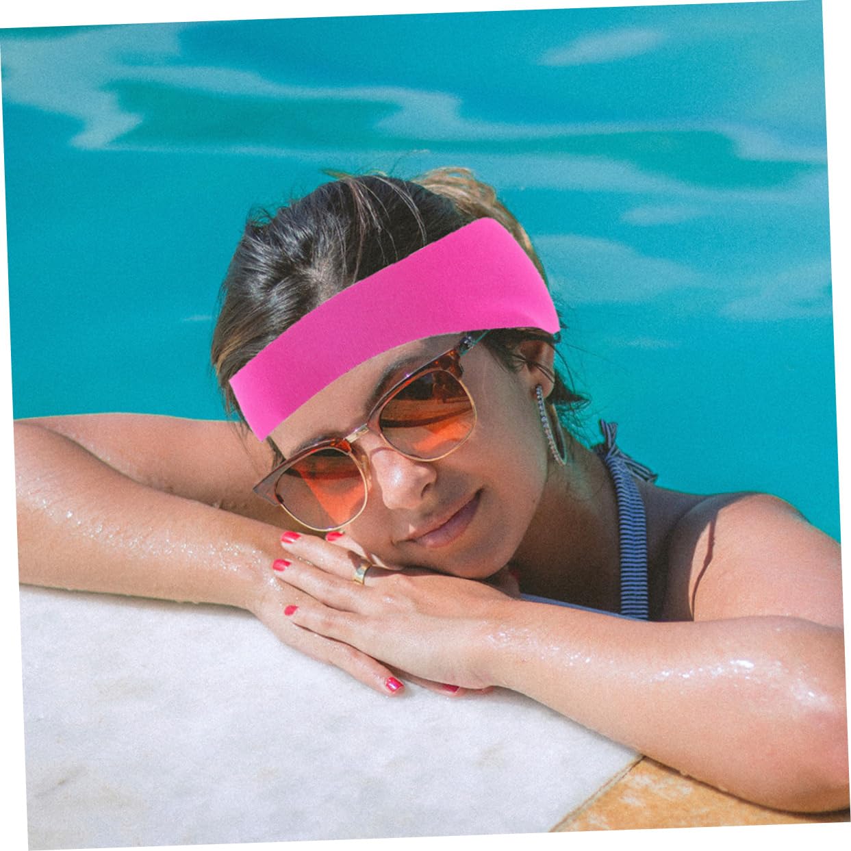 Totority 12pcs Swimming Headband for Ear Comfortable Neoprene Yoga Sports Headband for Adults Boys and Girls for Water Sports and Shower Activities