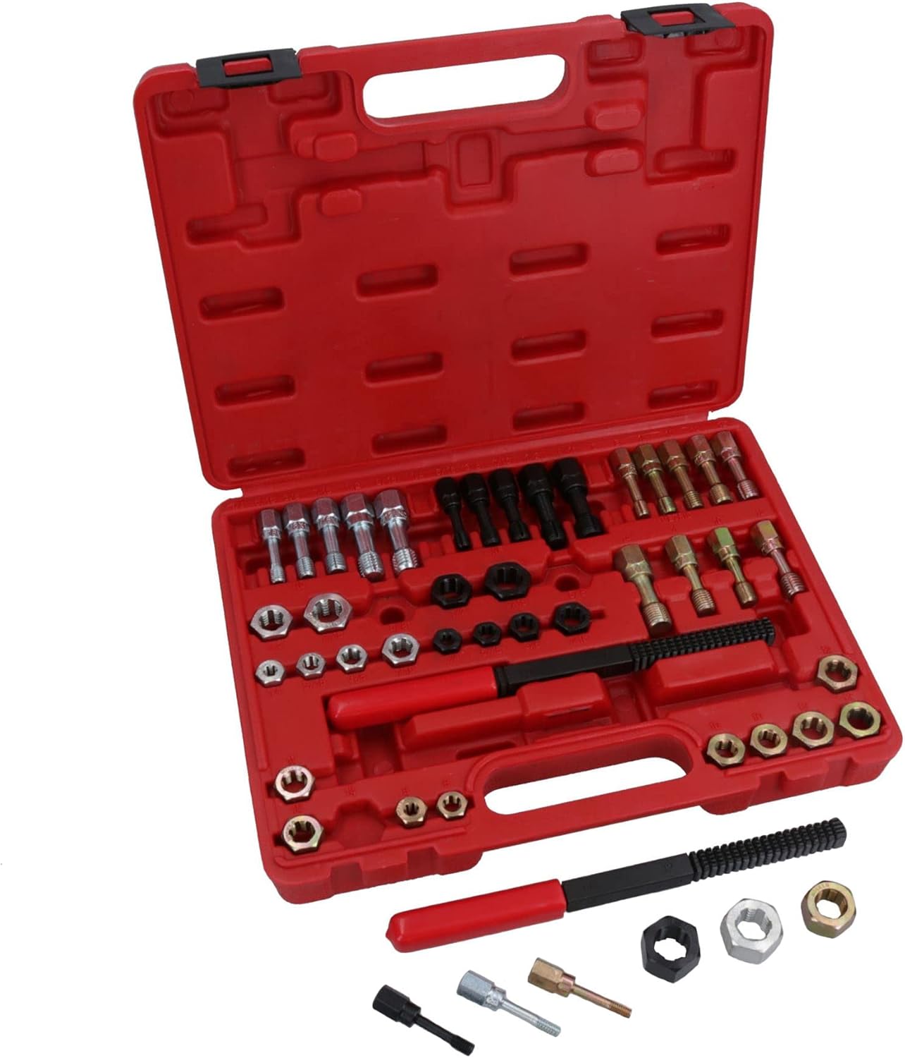 48pc Metric + Imperial UNF UNC Rethread Tap + Die Kit M6 - M14 1/4in - 5/8in