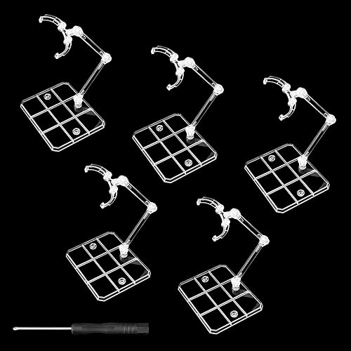Miniatura 8 de 10 soportes para figuras de acción, soporte transparente para figura de acción de montaje, base de soporte para modelo de muñeca, compatible con
